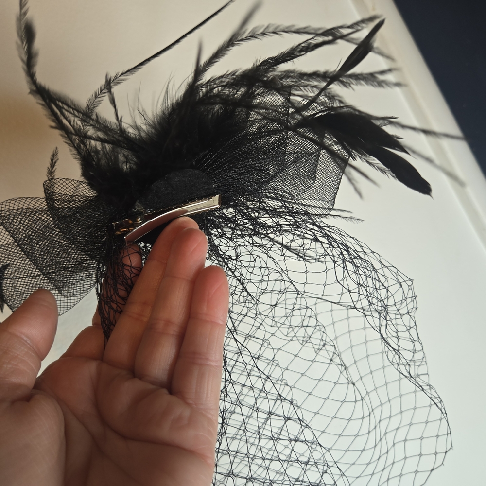 Elegant Black Birdcage Veil - Picture 2 of 4